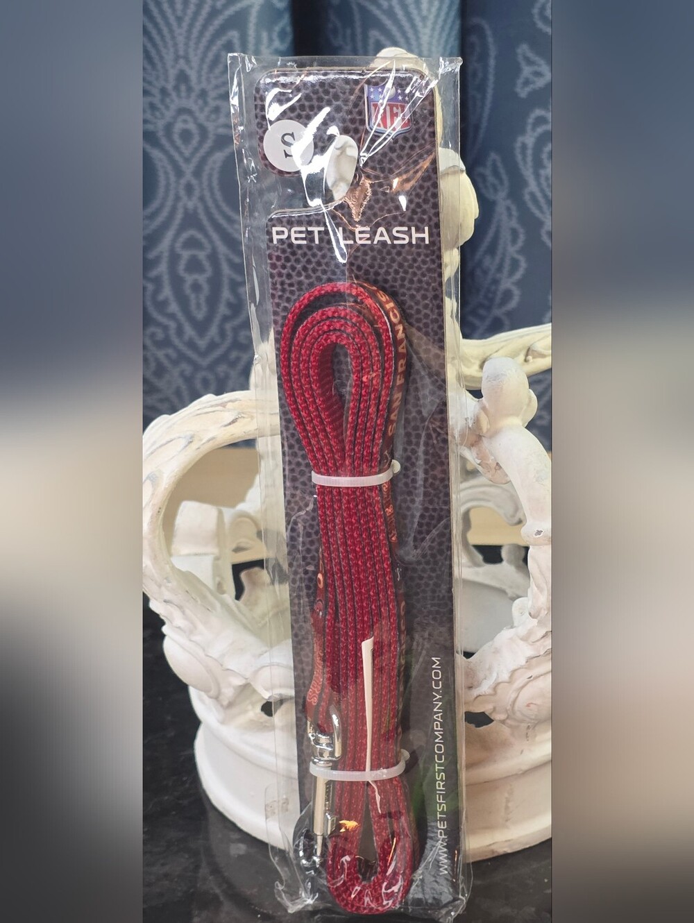 NFL San Francisco 49ers Satin Pet Leash Size Small 3/8"W X 4' L New In Package